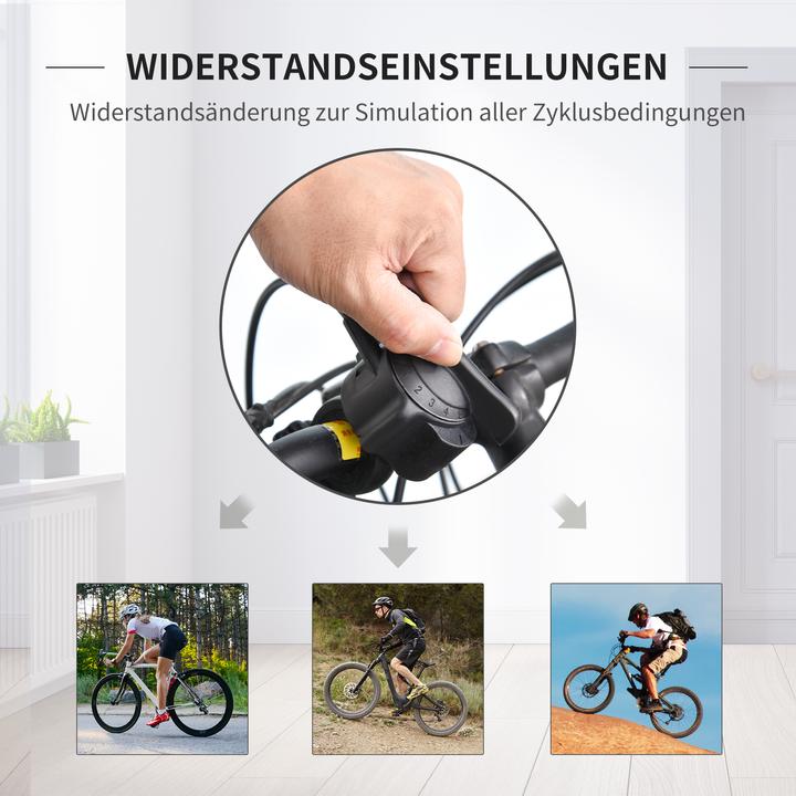 Immagine prodotto Homcom Rollentrainer Stahl Silber
