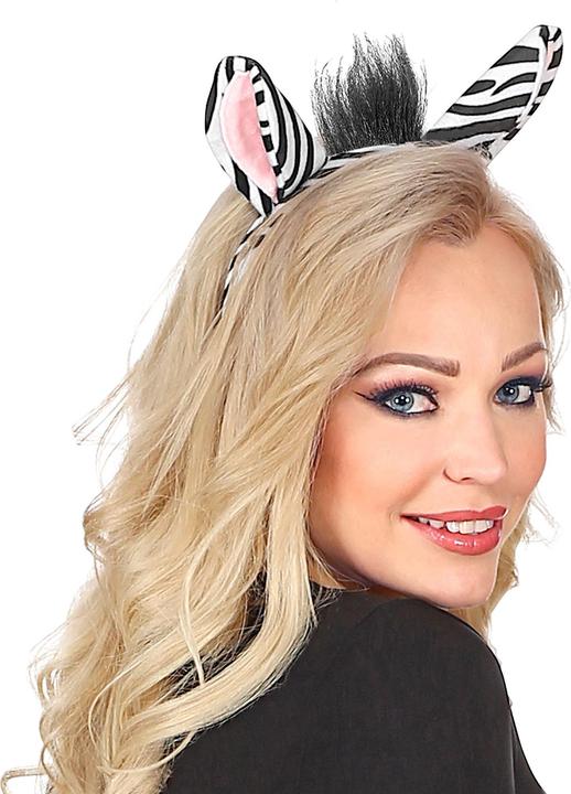 Image du produit Widmann Set zèbre avec oreilles et queue en peluche pour adultes