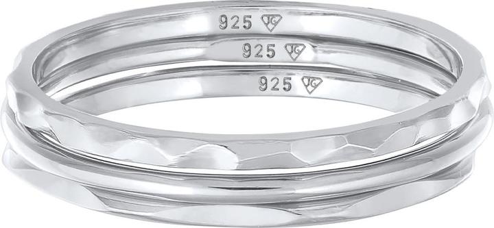Image du produit Elli Bague empilable Stacking Bandring Set de 3 pièces 925 argent (56, Argent 925)