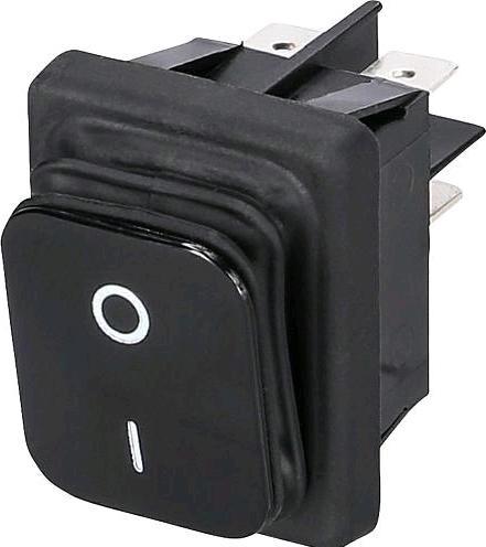 interBär Flush-mounted rocker switch IP65 22x30mm black-black