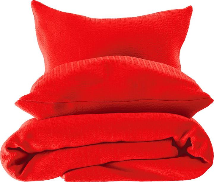 Image du produit Lotus Bettwaren Parure de lit en satin seersucker uni (Housse de couette, 160 x 240 cm)