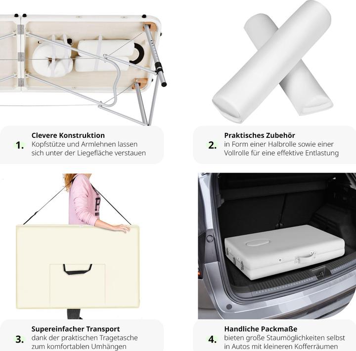 Actual product image tectake 2 zone massage table