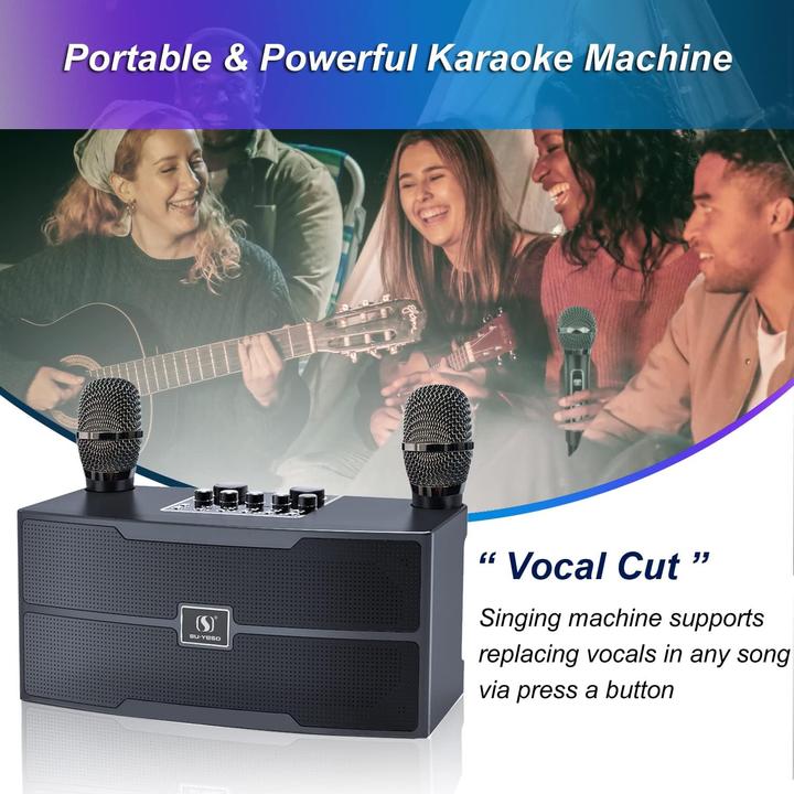 Produktbild Easjoy Karaoke Anlage ES-201 mit zwei Mikrofonen (1x 20 W)