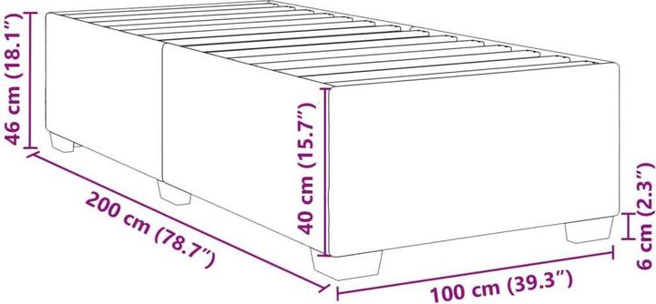 Immagine prodotto VidaXL Struttura letto in ecopelle (100 x 200 cm)