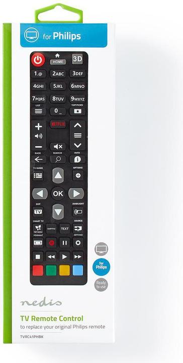 Produktbild Nedis Ersatz Fernbedienung Passend für: Philips Fest 1 Gerät Ambilight Button/Netflix Button Infraro (Gerätespezifische Fernbedienung, Miracast)