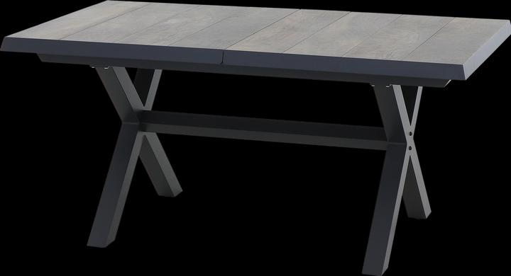 Actual product image Siena Garden Sincro Ausziehtisch 160/200x90cm matt anthrazit / washed grey (160 cm)