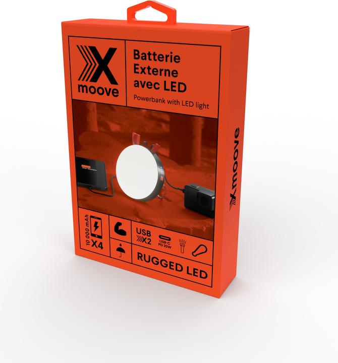 Produktbild Livoo Externer Akku mit 10 000 mAh LED-Licht (10000 mAh, 20 W)