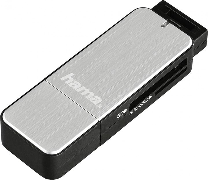 Hama Lettore di schede USB 3.0 SD/microSD, argento (USB 3.0)