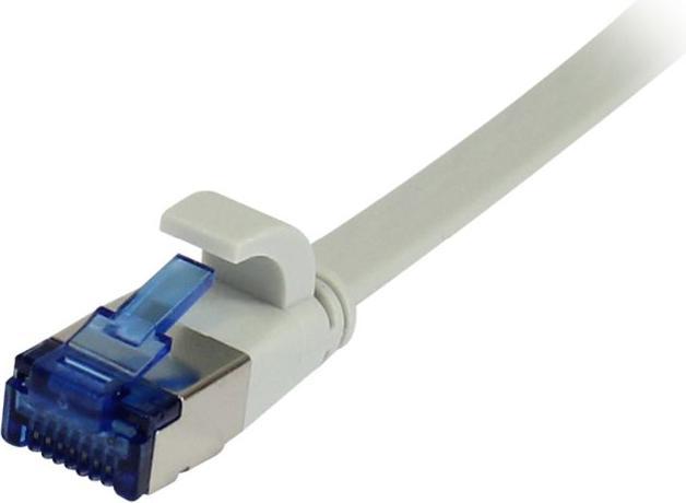 Actual product image Synergy 21 Cable Patch RJ45 U/FTP 500Mhz 0.15m CAT6A flat *grey* AWG32 (U/FTP, CAT6a, 0.15 m)