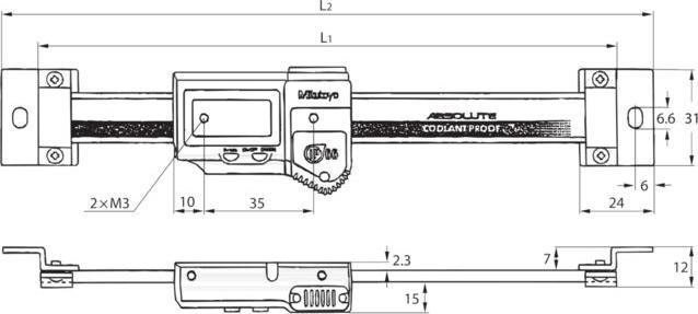 Produktbild Mitutoyo Einbaumessschieber IP66 horizontal