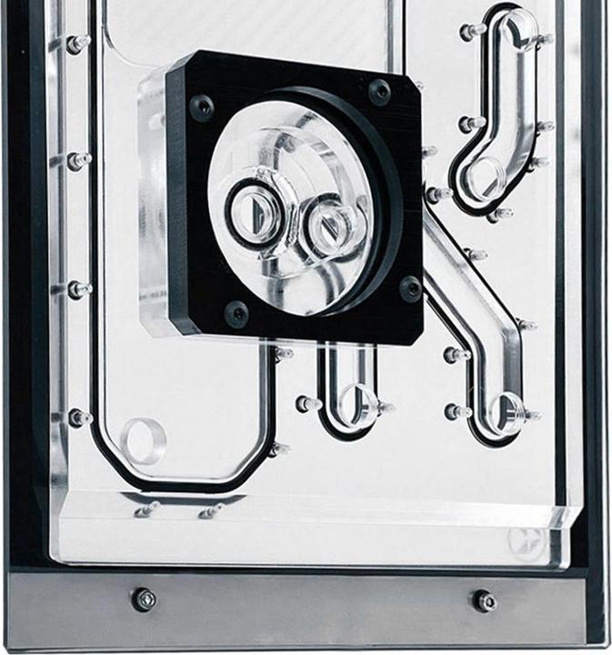 Productafbeelding Stealkey Customs Lian Li O11D Mini Front MK2 D5 Distroplate - Acryl - Zwart