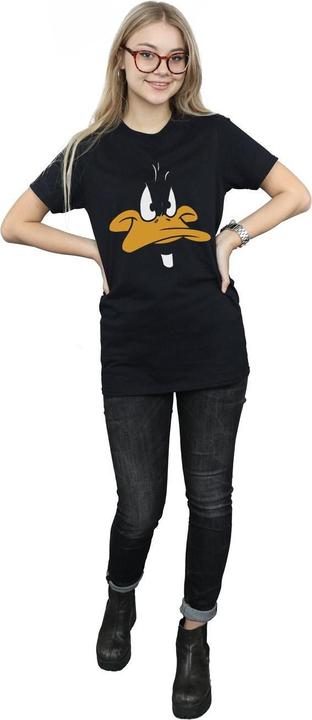 Image du produit Looney Tunes Femme/Les femmes - T-shirt boyfriend en coton avec visage de canard Daffy (L)