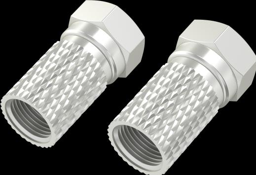 Actual product image Hama F connector, 7.0 mm, screwable, 2 pieces (Antenna cable)