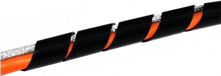 Actual product image Tecline Spiral cable conduit, 6-60 mm, black, 10 m For bundling cables at PC, TV, HiFi system etc. (Cable conduit, 1000 cm)