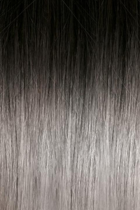 Image du produit Seiseta Classic Keratin Fusion Lisse Ombré 1B Ombre Noir-Argent 40/45 cm (1B Ombre noir-argent, 45 cm)