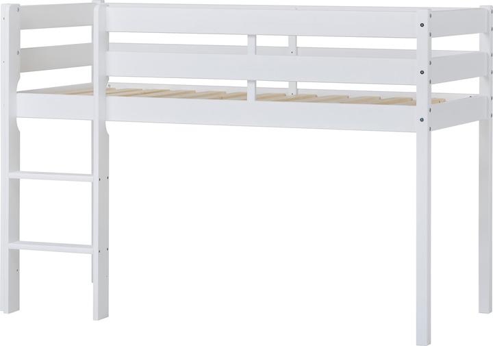 Actual product image Hoppekids ECO Comfort half high bed 70x160 cm with slats, White (70 x 160 cm)