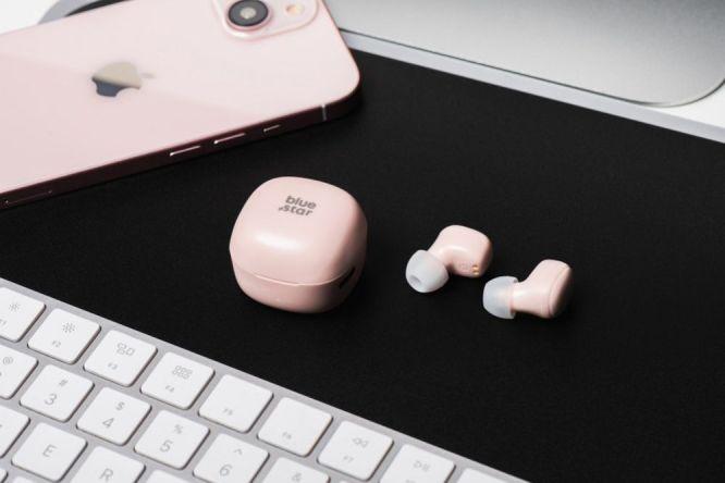 Image du produit Casque filaire Blue Star BLUE STAR écouteurs sans fil bluetooth TWS Mini A19 rose (3.50 h, Sans fil)