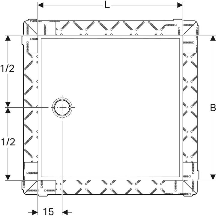 Image du produit Geberit Receveur de douche Keramag / Sepaplano 90 x 90 cm blanc