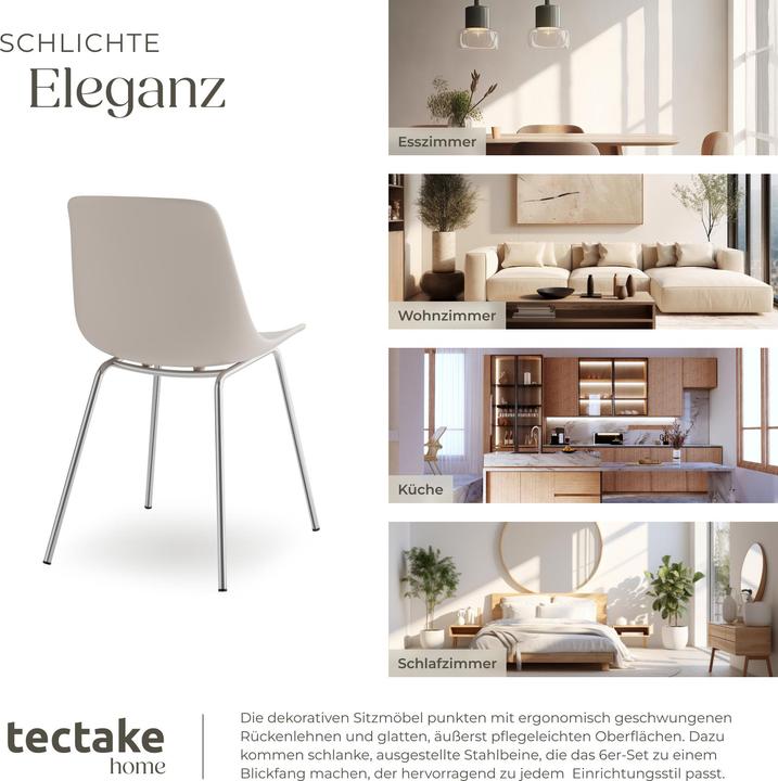 Actual product image tectake Mave plastic chairs