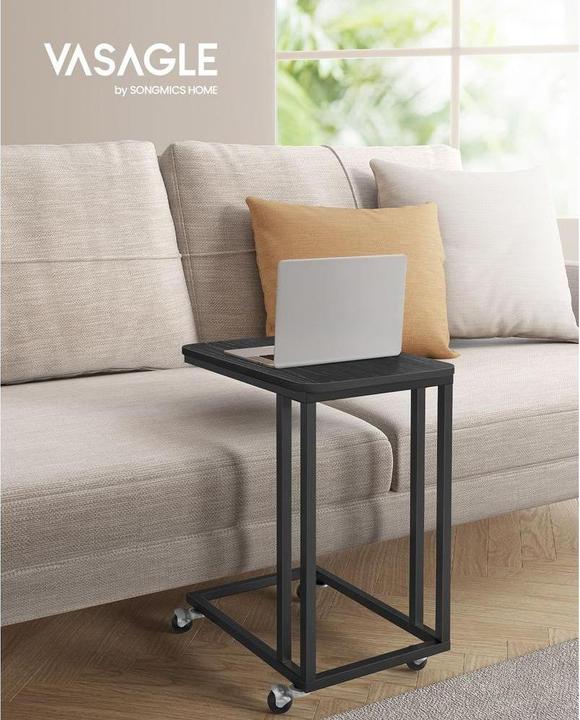 Produktbild Vasagle Beistelltisch mit Rollen 35 x 60 cm, Schwarz