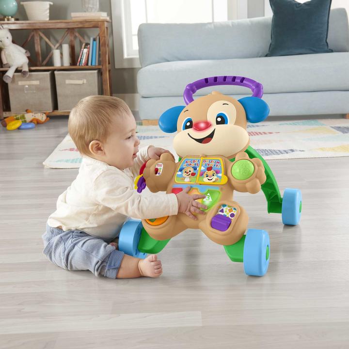 Immagine prodotto Fisher-Price Cagnolino Primi Passi - Ridi & Impara, Edizione multilingue, giocattolo musicale per camminare Gioc