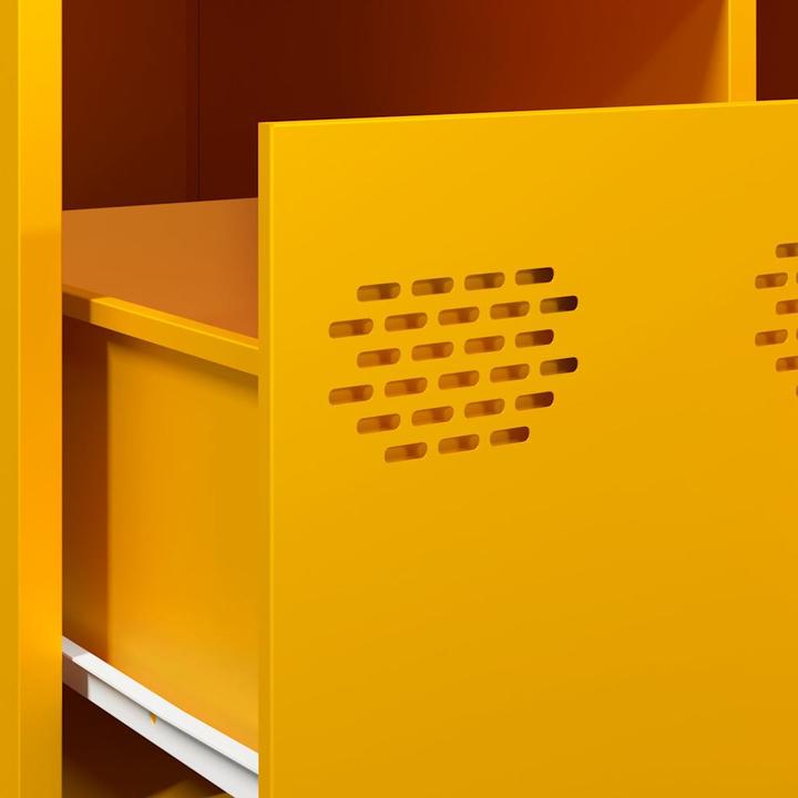 Image du produit VidaXL Table basse jaune moutarde 101,5x50x43,5 cm Acier laminé à froid
