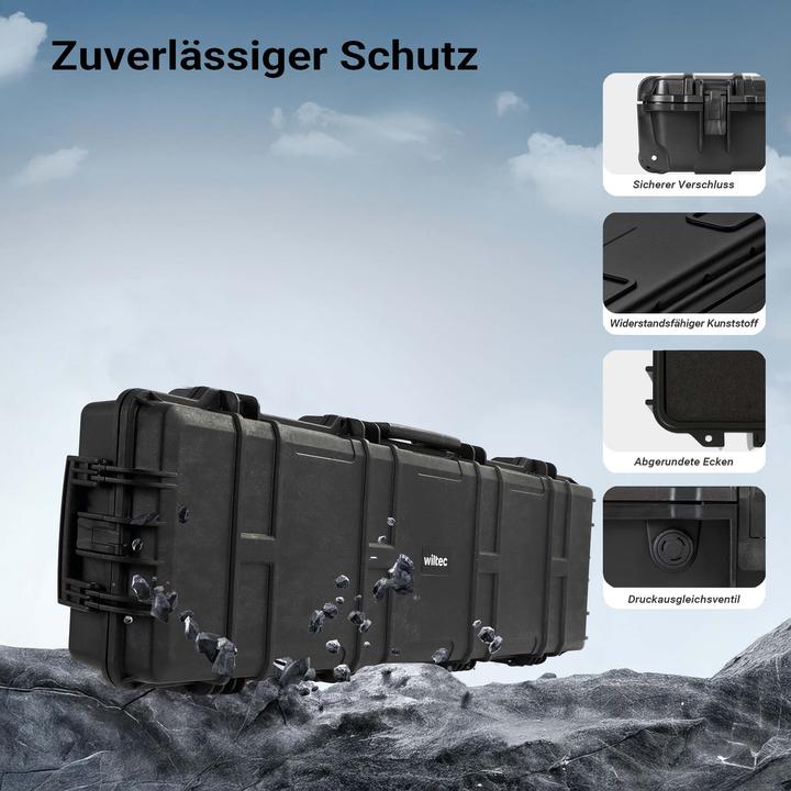 Actual product image Wiltec Gun Case, Spacious Design 137.8 x 38.3 x 17.5 cm, Robust Gun Storage Case