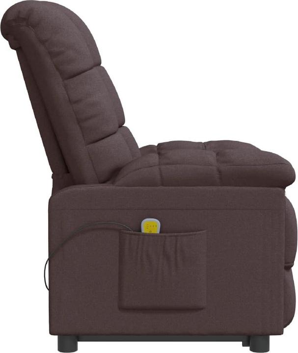 Actual product image VidaXL Massage armchair TV armchair Relax armchair Recliner dark brown fabric