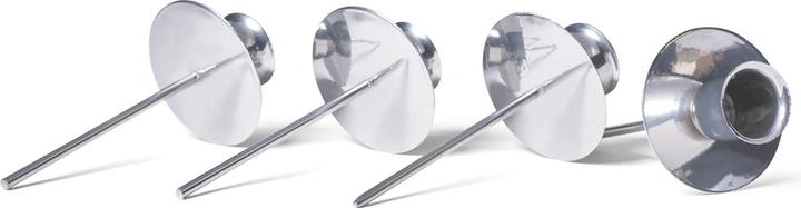 Produktbild Novaliv 12x Kerzenpick mit Kerzenteller Adventskranz SILBER Kerzenpick zum Stecken Kerzenhalter für