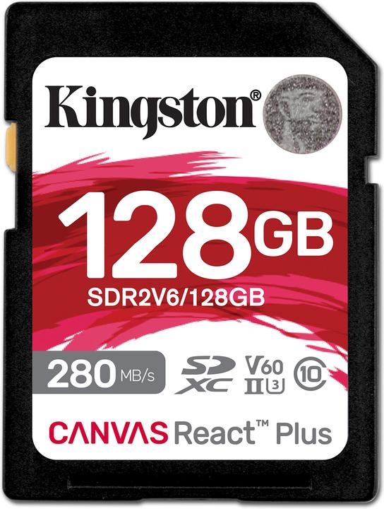Kingston Canvas React Plus (128 GB, SDXC, U3, UHS-II)