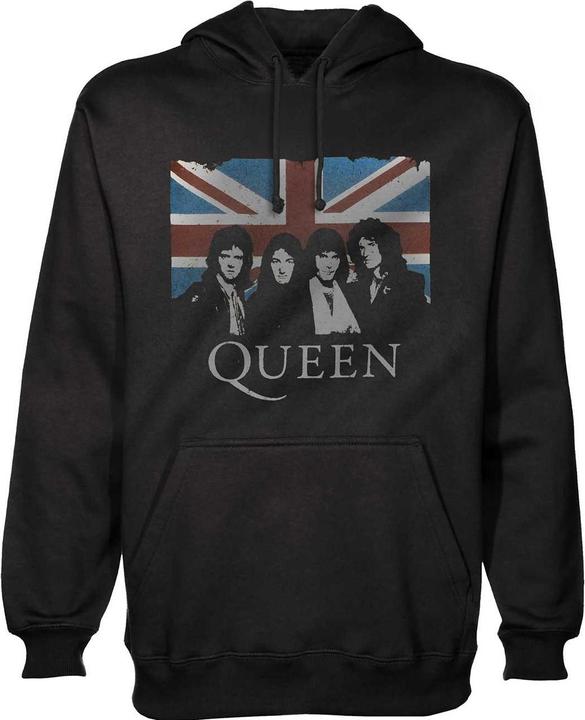 Actual product image Queen Unisex Adult Union Jack Vintage Hoodie (L)