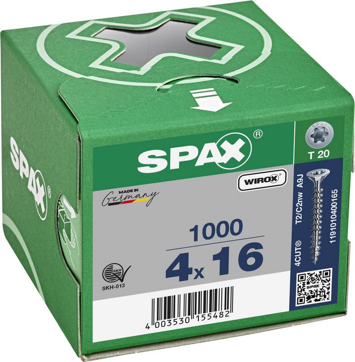 Produktbild Spax Spanplattenschrauben SK T20 4,0x16 mm (1000 Schrauben pro Stück)