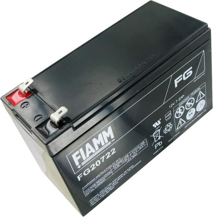 Immagine prodotto Fiamm Batteria FG20722 con contatti a innesto da 6,3 mm (12 V, 7.20 Ah)