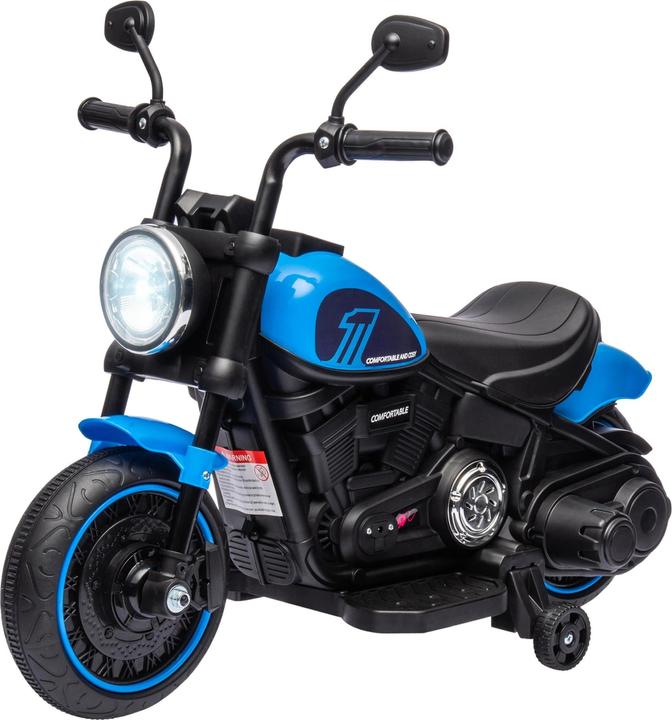 Swisshandel24 Moto elettrica per bambini, 2 ruote d'allenamento rimovibili, 1,5-3 km/h, per bambini di 1,5-3 anni (6 V)