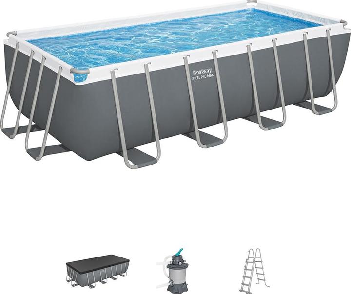 Actual product image Bestway Steel Pro MAX Frame Pool Komplet t-Set (488 x 244 x 122 cm)