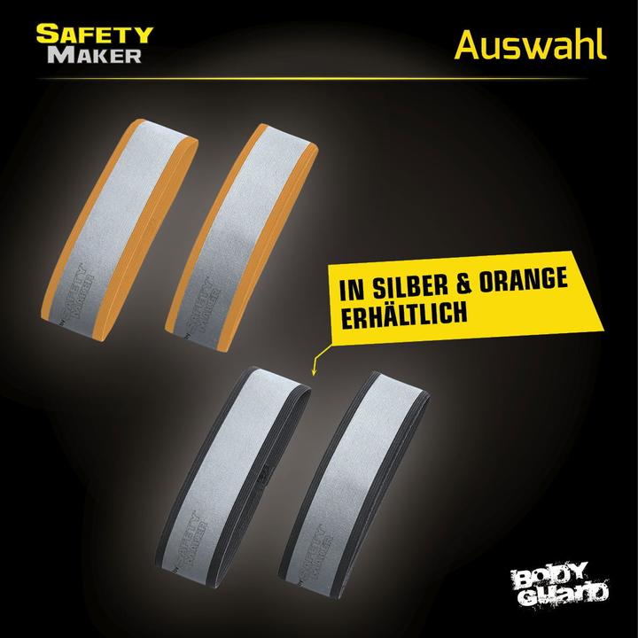 Produktbild SafetyMaker Reflektor Band 1 Paar silber/orange