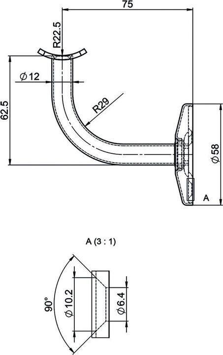 Actual product image Webi Supports pour mains-courantes LED (Stainless steel)