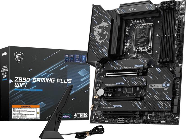 Produktbild MSI Z890 GAMING PLUS WIFI (LGA 1851, Intel Z890, ATX)