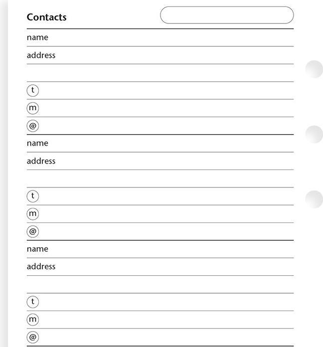 Image du produit Filofax Adresses Bloc-notes (95 x 171 mm)