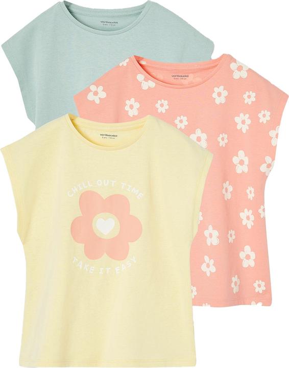 Vertbaudet 3er-Pack Mädchen T-Shirts BASIC