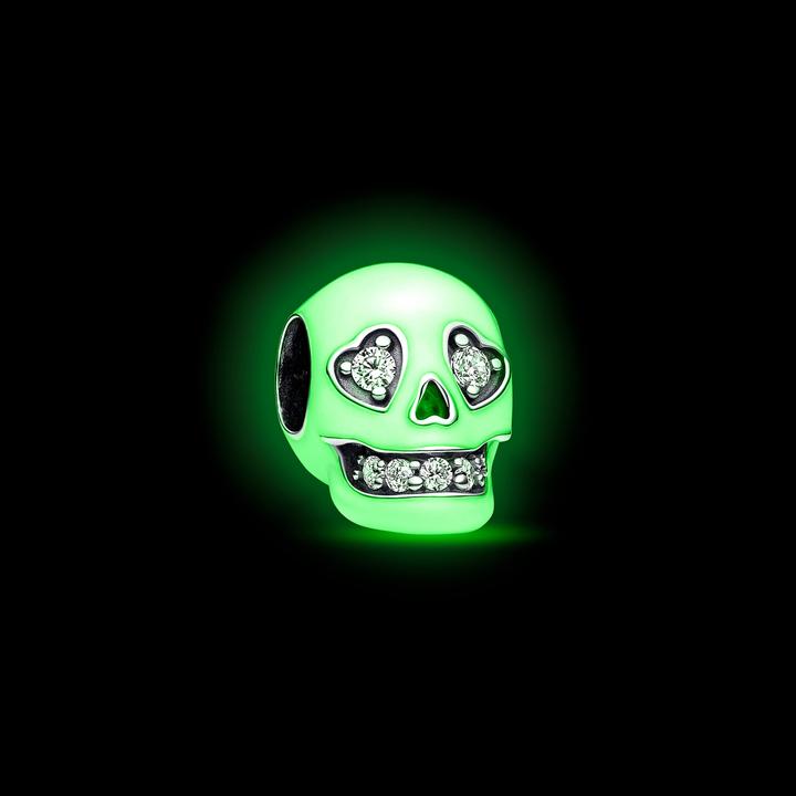 Image du produit Pandora Glow in the dark Tête de mort étincelante Charm (Argent sterling 925)