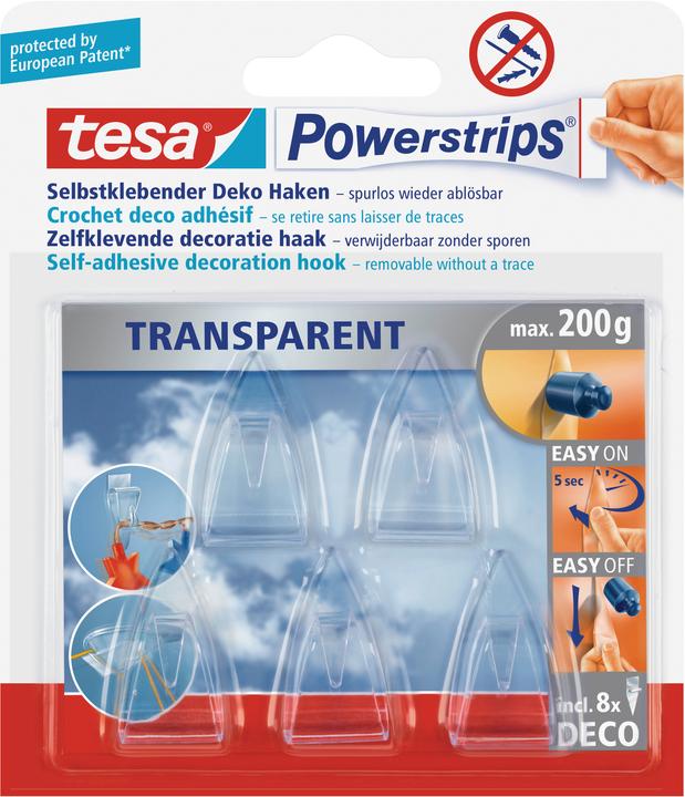 tesa Ganci trasparenti Powerstrips