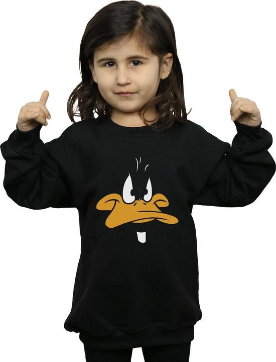 Actual product image Looney Tunes Girls Daffy Duck Big Face Sweatshirt (152, 158)