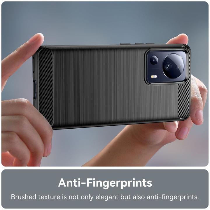 Produktbild König Design Hülle Handy Schutz für Google Motorola Samsung Xiaomi Case Cover Carbon Optik (Xiaomi 13 Lite)