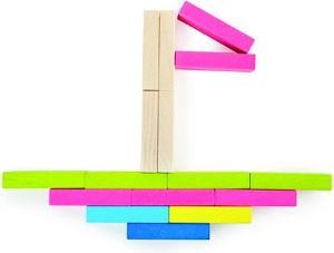 Energy Label Pintoy PT Four Friends Toppling Blocks (German, English, Italian, French)