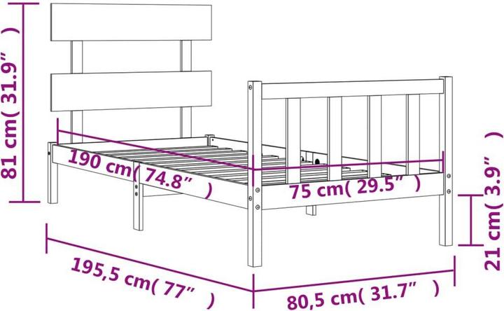 Actual product image VidaXL Dachan (75 x 190 cm)