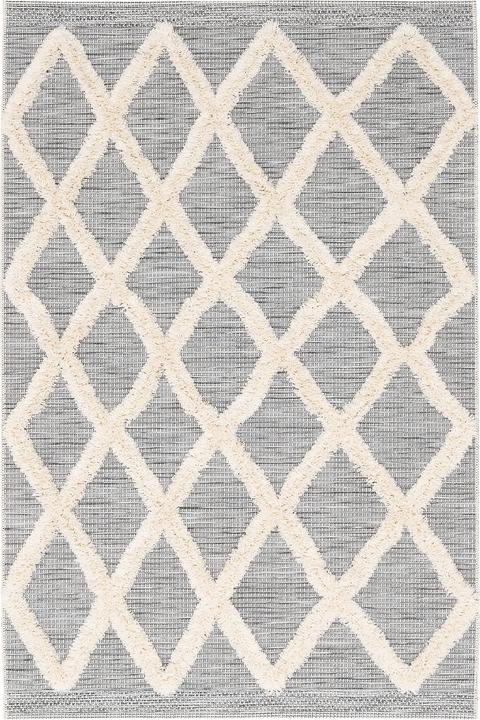 Produktbild Pergamon In & Outdoor Teppich Shaggy Juist Rauten (160 x 230 cm)