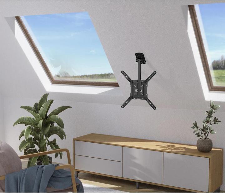 Produktbild Hama TV-Deckenhalterung schwenkbar, höhenverstellbar, 400x400, 165 cm (65"), SW (Decke, 65", 40 kg)