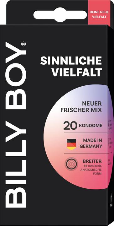 Immagine prodotto Mapa Billy Boy "Sensual Variety" 20 preservativi misti in un assortimento di preservativi sensuali (20 pz.)