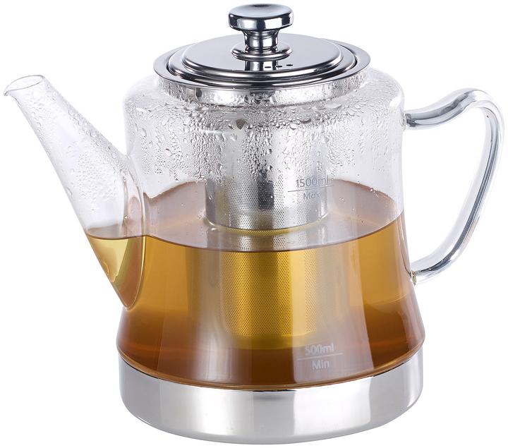 Actual product image Rosenstein & Söhne 2in1 Glass Tea Maker & Teapot (1.50 l)